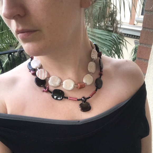 Kenyan Ceramic Bead Necklace - Picture 9 of 9